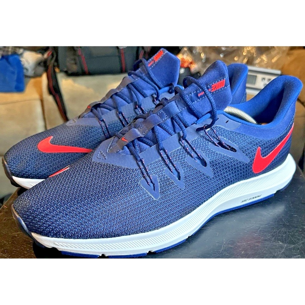 Nike Air Quest Blue Void/Red Orbit Running Sneakers (AA7403 403) Men's Size 12 M